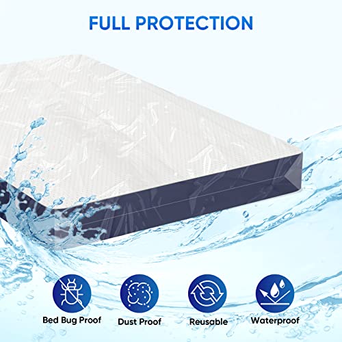 TICONN 2PK Plastic Mattress Bag for Moving Storage, Waterproof Mattress Protector Cover, Heavy-Duty Mattress Moving Supplies (1.5 mil, Full) TICONN