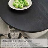 Signature Design by Ashley Rowanbeck Minimalist Dining Table for 8 People, Black Signature Design by Ashley