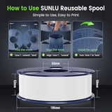 SUNLU 3D Printer Filament Bundle, PLA Plus Filament 10KG 1.75mm, Neatly Wound Filament for Most 3D Printer, 10 Colors, 1kg Spool, Black+White+Grey+Green+Blue+Grassgreen+Bluegrey+Pureyellow+Red+Orange SUNLU