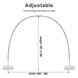 Chamvis Balloon Arch Kit, 9FT Height & 10FT Width Adjustable Balloon Arch Stand Garden Arbors: Balloon Arch Frame Plant Support Stand for Wedding Baby Shower Birthday Garden Arbors Photo Backdrop chamvis