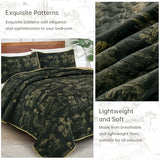Drucon Black Farmhouse Quilt Set King Size, Toile Rustic Bedspreads, 3 Pieces Village Landscape Printed Coverlet, Soft Microfiber Quilt Bedding Set for All Season (106x90 Inch) Drucon