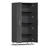 Ulti-Mate UG23092G 9-Piece Garage Cabinet Kit with Bamboo Worktop in Graphite Grey Metallic Ulti-Mate