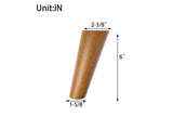 Bikani Round Solid Wood Furniture Legs Sofa Replacement Legs Perfect for Mid-Century Modern/Great IKEA hack for Sofa, Couch, Bed, Coffee Table (6 Inches,Set of 4, Walnut Color) Bikani