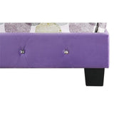 Glory Furniture Suffolk Velvet Upholstered Twin Bed in Purple Glory Furniture