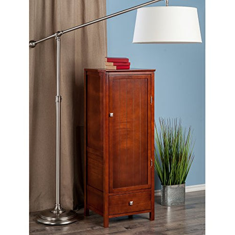 Winsome 94402 Pantry Cupboard with Door, Antique Walnut Winsome