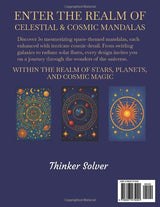 50 Complex Celestial & Cosmic Mandalas: An Adult Coloring Book with Intricate Space-Themed Designs for Relaxation, Mindfulness & Creative Focus | Large Print - 8.5x11 inches Majosta
