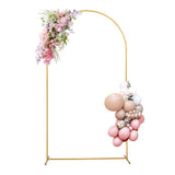 yumiaohe 7.2FT Metal Wedding Balloon Arch Stand Gold Stable Backdrop Stand Arch Frame for Birthday Party Bridal Baby Shower Christmas Ceremony Decoration yumiaohe