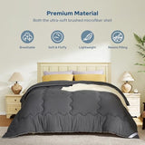 BEDLORE Queen Comforter Duvet Insert - All Season Down Alternative Quilted Bedding, Ultra Soft Lightweight with 4 Corner Tabs, Machine Washable Queen Size Bed Comforter, Grey 88 x 88 Inches BEDLORE