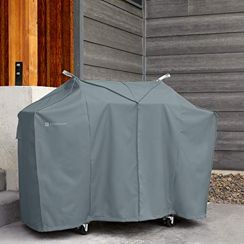 Classic Accessories Storigami Easy Fold Water-Resistant 70 Inch BBQ Grill Cover, Goat Tan Classic Accessories