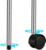 Simple Deluxe Heavy Duty 4-Shelf Storage Shelving Unit, 35.83D x 13.98W x 55.91H Steel Organizer Wire Rack with 1000Lb Capacity, Chrome Simple Deluxe