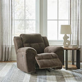 Signature Design by Ashley Frohn Urban Manual Rocker Recliner with Pillow-Top Arms, Dark Brown Signature Design by Ashley