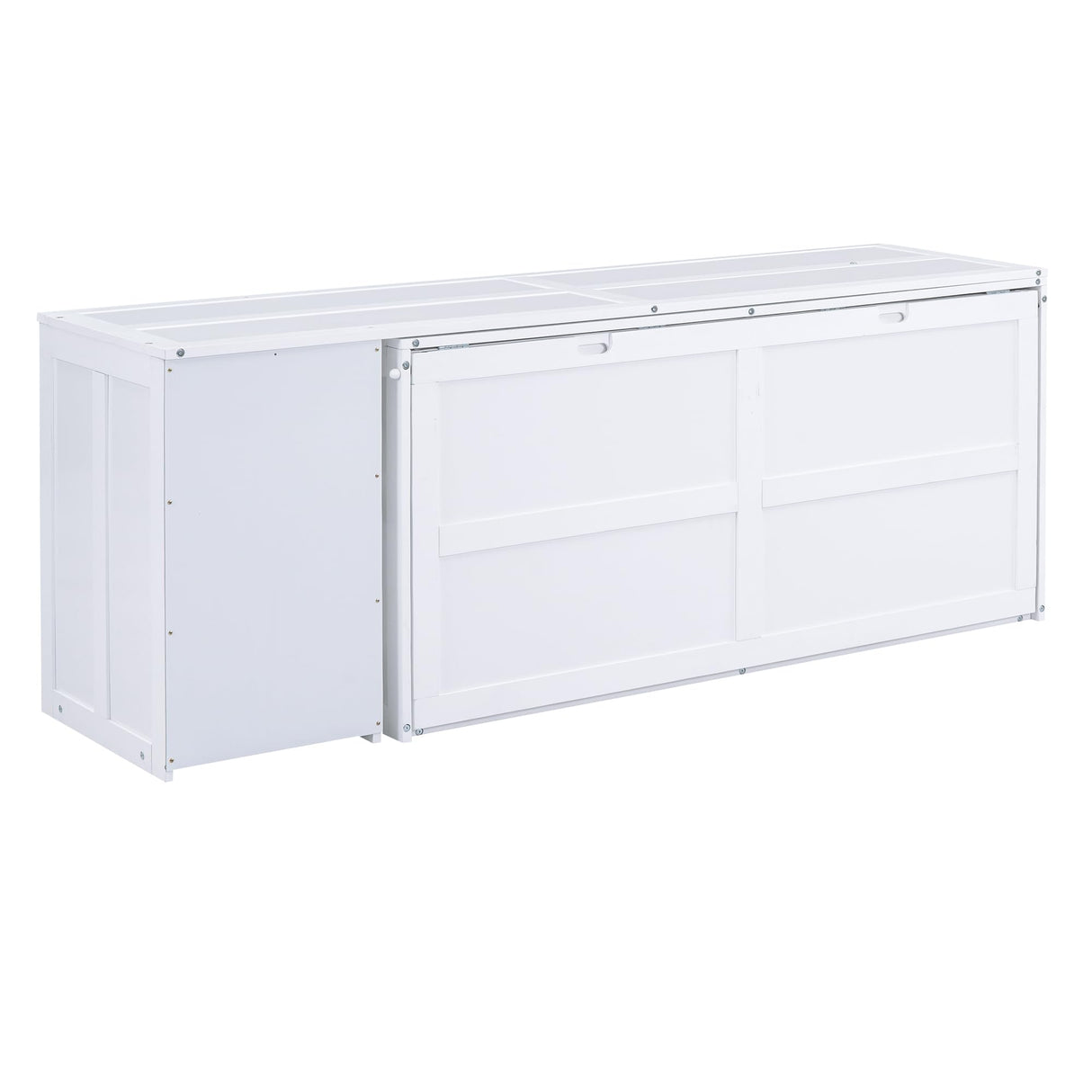 THINK 30 Queen Size Murphy Bed with Rotable Desk, White Color THINK 30