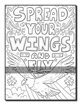 Positive Quotes: An Inspirational Coloring Book for Adults, Teens, and Kids with Positive Affirmations, Motivational Sayings, and More! (Inspirational Coloring Books) WoodArtSupply