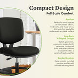 HON Volt Standing Desk Chair, Leather Office Chair with Foot Rest, Armless Drafting Stool, Ergonomic Recline and Center Tilt, for Computers, Offices, Work, Black HON