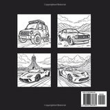 Car Coloring Book: Bold & Easy Coloring Pages For Adults and Kids | Simple and Big Designs WoodArtSupply