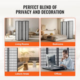 VEVOR Room Divider, 4 Panel Japanese Room Divider, Wood Folding Privacy Screen Indoor, Japanese Partition Dividers Portable Decoration Screens, for Room Separation Home Office Restaurant & Bedroom VEVOR