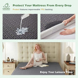 Waterproof Mattress Protector, Full Size Mattress Pad Fitted 6-15" Deep Pocket, 3D Air Fabric Double Bed Mattress Cover Noiseless Washable for College Dorm(Carbon Gray) BEDLORE