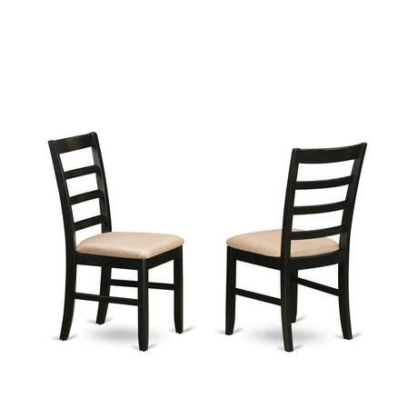 East West Furniture Dining Chairs, Set of 2, Black East West Furniture