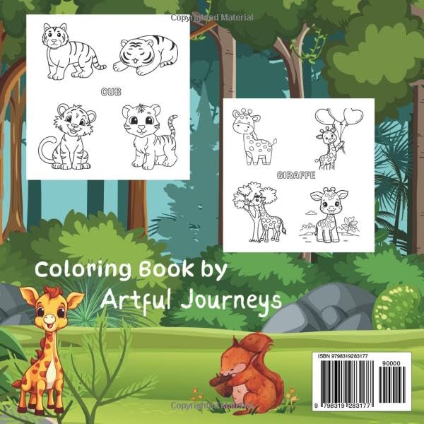 JUNGLE SAFARI: ANIMAL COLORING BOOK WoodArtSupply