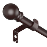 SMODBRODRE Curtain Rods for Window 32 to 62, Brown 5/8 inch Splicing Single Window Curtain Rod Set with Brackets SMODBRODRE