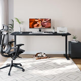 FitStand Dual Motor Standing Desk, Large Stand Up Desks, 79x31 Inches Electric Sit Stand Desk, 4 Memory Preset Adjustable Height Home Office Desk (Black) FitStand