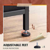 WLIVE Coffee Table with Storage, 2-Tier Rectangle Wood Coffee Table for Living Room, Modern Industrial Center Table with 2 Drawers and Open Shelf, Living Room Table for Home, Office, Rustic Brown WLIVE