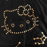 Jay Franco Hello Kitty Stars Full Comforter Set - 7 Piece Bedding Includes Sheet Set & Pillow Covers - Super Soft Zodiac Black & Gold Bedding Jay Franco