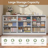 HAUOMS 9 Drawer Dresser for Bedroom, Large Black Chest of Drawers for Bedroom,Long Modern Dressers with Drawers for Living Room, Hallway HAUOMS