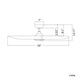 WAC Smart Fans Swirl Indoor and Outdoor 3-Blade Smart Home Ceiling Fan 54in Matte Black Koa with 3000K LED Light Kit and Remote Control works with Alexa and iOS or Android App WAC Lighting