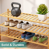 viewcare 3-Tier Long Shoe Rack, Bamboo Wood Shoe Rack for Closet, Entryway & Hallway, Stackable | Beautiful | Functional | Sturdy viewcare