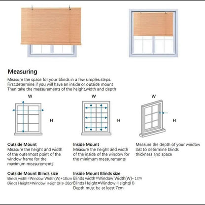 XiuXiu Bamboo Blinds Bamboo Shades Roman Bamboo Curtains Roller Shades for Interior Windows Roll Up Blinds Indoor Outdoor Patio A 40" W x 83" H