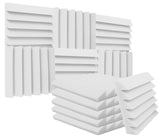 Heavyoff 12 Pack Acoustic Foam Panels Studio Soundproofing Wedges 10"x10"x2" Noise Dampening Sound Insulation for Home Ceiling, White Heavyoff