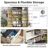 ACCOHOHO 72" Farmhouse Kitchen Pantry Cabinet with Drawer, Tall Storage Cabinet with 2 Barn Doors and Shelves, Versatile Large Rustic Cabinet for ACCOHOHO