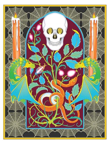 Creative Haven Gothic Fantasy Coloring Book; Skulls, Spiders, Graves, Bats, Cats, Ravens and Other Creepy Images to Color! (Adult Coloring Books: Fantasy) WoodArtSupply