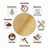 Plastic Rattan Square Webbing Roll, 16 in x 6.6 Ft, Faux Cane Webbing for DIY Home Decor Projects, Pre-Woven Open Mesh for Furniture, Bed, Cabinet, Wardrobe, Room Divider, Light Shade Laphivieh