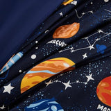 Queen Kids Comforter Set - 7 Pieces Queen Bedding Sets for Boys, Glow in The Dark Space Bed in A Bag with Sheets Kaleido Space