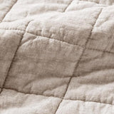 Hyde Lane Linen Quilt Set King Size - Breathable Box Stitched European Flax Bedding Set for Bedspread and Coverlet, with 2 Pillow Shams, 106"x96", Linen Hyde Lane