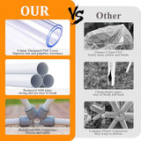 Garden Dome Tent, 12 x 7.2 ft Outdoor Clear Tent House for 4-7 Person, Waterproof PVC Bubble Dome House for Backyard Party Camping WUHUWOO
