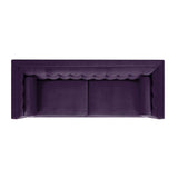 Jennifer Taylor Home Kinsley 84" Modern Tuxedo Tufted Sofa, Purple Velvet Jennifer Taylor Home