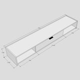 Furniloft 55'' Floating TV Stand,Wall Mounted TV Console,Floating TV Cabinet,Under TV Shelf for Bedroom Living Room(Walnut) Furniloft