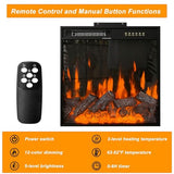 Lovinouse Smart Electric Fireplace, Small Black Electric Fireplace with 12 Color Adjustable Flames, 5-Level Brightness, 3-Level Heating, 8 H Timer, Remote Control, Touch Screen and Log & Crystal,1500w Lovinouse