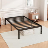 Hafenpo 18 Inch Twin Bed Frame - Sturdy Metal Platform Twin Size, No Box Spring Needed, Heavy Duty, Easy Assembly, Strong Bearing Capacity, Under Bed Storage, Black Hafenpo