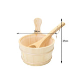 IEUDNS 4L Wooden Sauna Barrel, Sauna Accessories, Large Capacity Traditional Bathroom Equipment SPA Accessory for Adults, Wood IEUDNS