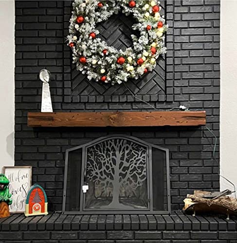 Urbandi URBANDI Fireplace Mantel, Distressed, Rustic, Floating Shelf, Modern, Real Wood. 72Lx6Hx8D, Provincial