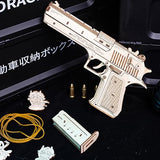 MU 3D Wooden Puzzle for Adults Model kit Building Wood Desert Eagle, Toy Wooden Puzzles Gun, DIY Kits for Men Gifts Birthday Collectible Hobbies Kit