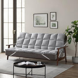 CirclesHome Grey Futon Mattress Toppers with Anti-Slip Anchors - Futon Cover Filled with Plush Down Alternative Fill - Full Size Futon Cover is Soft, Comfortable and Allergy Free (Size: 54 x 75 x 2) CIRCLESHOME