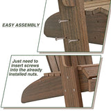 ACUEL Adirondack Chair Outdoor, Oversized Patio Chair Poly Lumber, Weather Resistant & Heavy Duty, Fire Pits Chair for Porch, Poolside, Lawn, Backyard and Garden, 350lbs Capacity (Light Brown) ACUEL