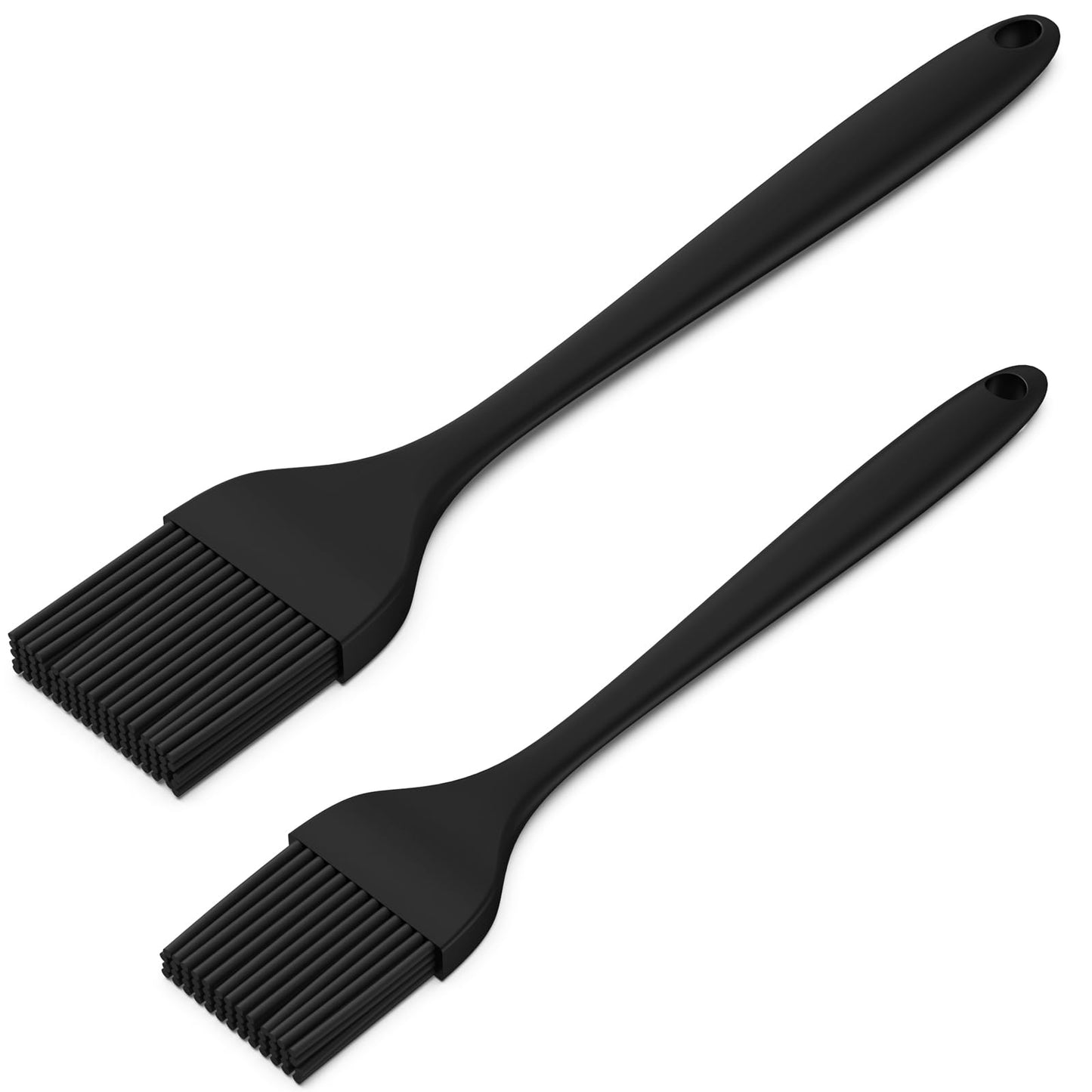 DE LINKAGE Silicone Basting Pastry Brush, Heat Resistant Cooking Brush for Oil and Sauce. BPA Free and Dishwasher Safe (2 Pcs).