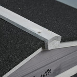 PawHut 62" Rabbit Hutch, Wooden Bunny Hutch, Guinea Pig Cage, Small Animal Enclosure with Wheels, Run Area, Removable Tray, Asphalt Roof, Lockable Doors and Ramp, Gray PawHut