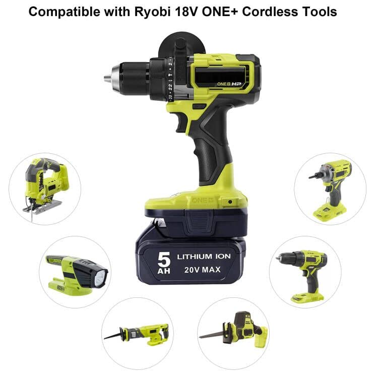 ELEFLY DM18RL Battery Adapter Converter Compatible with 20V Battery & M18 Battery, Compatible with Ryobi 18V Battery ONE+ Tools P108 ‎P189 P190 P197 PBP005 ELEFLY